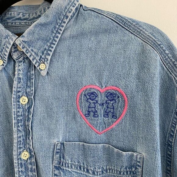 Vintage 90’s GAP Pride Denim Button Down - Picture 2 of 5